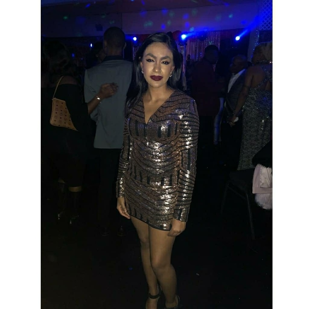 Copper Sequin Party Dress